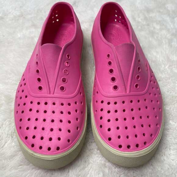 Native Jefferson Women's Pink Miller Hollywood Slip-On Rubber Sneaker Size W9/W7 - Picture 1 of 13